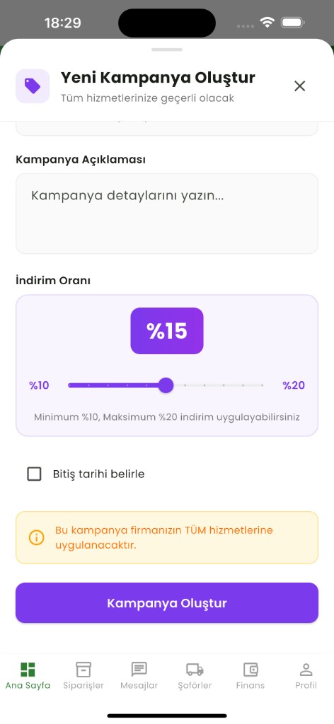 Halıjet Business kampanya oluştur