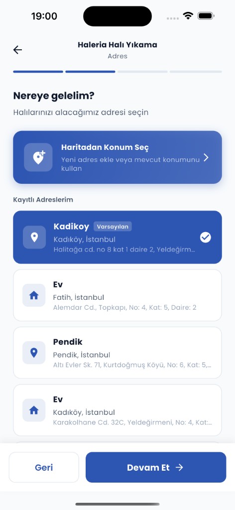 Adres seçimi