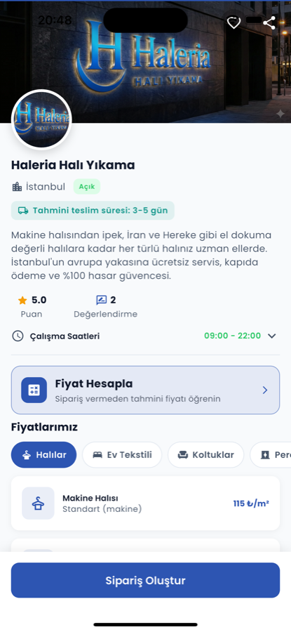 Adım 3: Firmayı İncele & Sipariş Ver